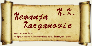 Nemanja Karganović vizit kartica